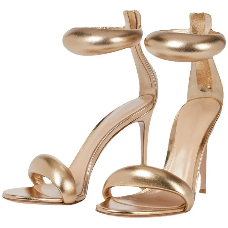Gold Sexy Peep Toe Designer Women Heeled Sandals Ankle Strap Classic Banquet Party Shoes Concise Fashion Brand Heels for Women
Gold Sexy Peep Toe Designer Women Heeled Sandals Ankle Strap Classic Banquet Party Shoes Concise Fashion Brand Heels for Women