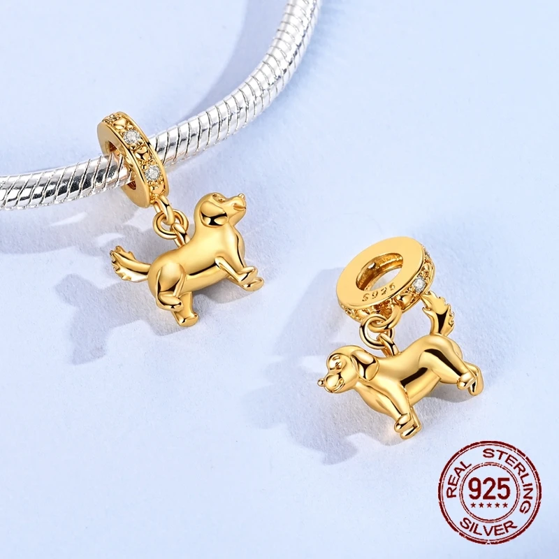 Лидер продаж, подвески в виде щенка золотистого ретривера, стерлинговое серебро 925 пробы, висячая подвеска в виде собаки, подходит для браслета, ожерелья, ювелирные изделия своими руками
Лидер продаж, подвески в виде щенка золотистого ретривера, стерлинговое серебро 925 пробы, висячая подвеска в виде собаки, подходит для браслета, ожерелья, ювелирные изделия своими руками