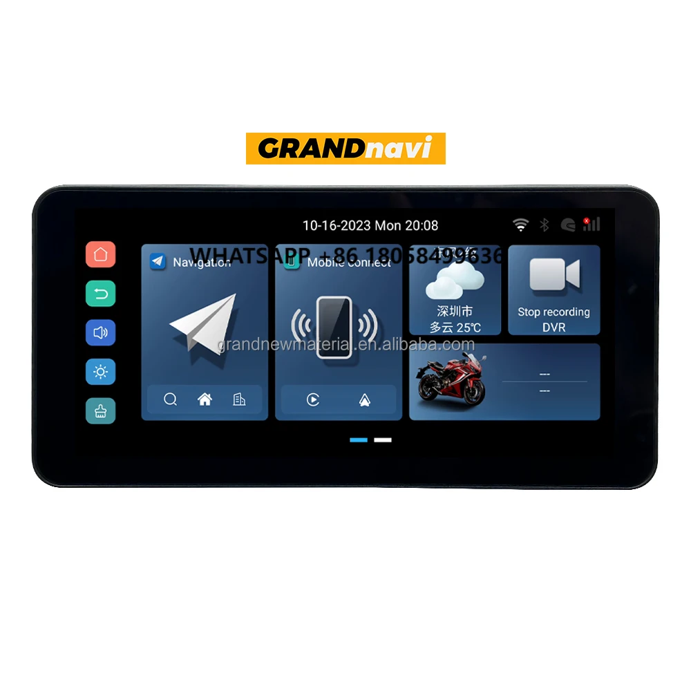 Grandnavi Android 12 Motorcycle Auto Navigation 6.3 Inch Waterproof Touch Screen ABS Material Motorcycle Android Auto
Grandnavi Android 12 Motorcycle Auto Navigation 6.3 Inch Waterproof Touch Screen ABS Material Motorcycle Android Auto