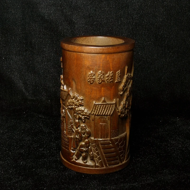 1919 Antique art Size 4 Inch Old Chinese Boxwood Wood Hand carved Hakka abode sights people Statue brush pot desk Decoration
1919 Antique art Size 4 Inch Old Chinese Boxwood Wood Hand carved Hakka abode sights people Statue brush pot desk Decoration