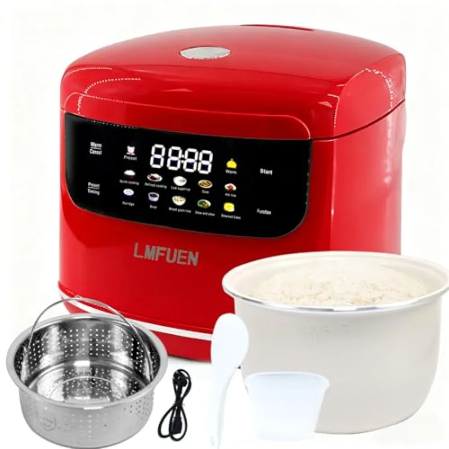 Ceramic Rice Cooker Non-Stick Pot- Low Carb Rice Cooker Stainless Steel Low Sugar 2.1 Quart 2L Compact Electric Rice Maker 5 Cu
Ceramic Rice Cooker Non-Stick Pot- Low Carb Rice Cooker Stainless Steel Low Sugar 2.1 Quart 2L Compact Electric Rice Maker 5 Cu