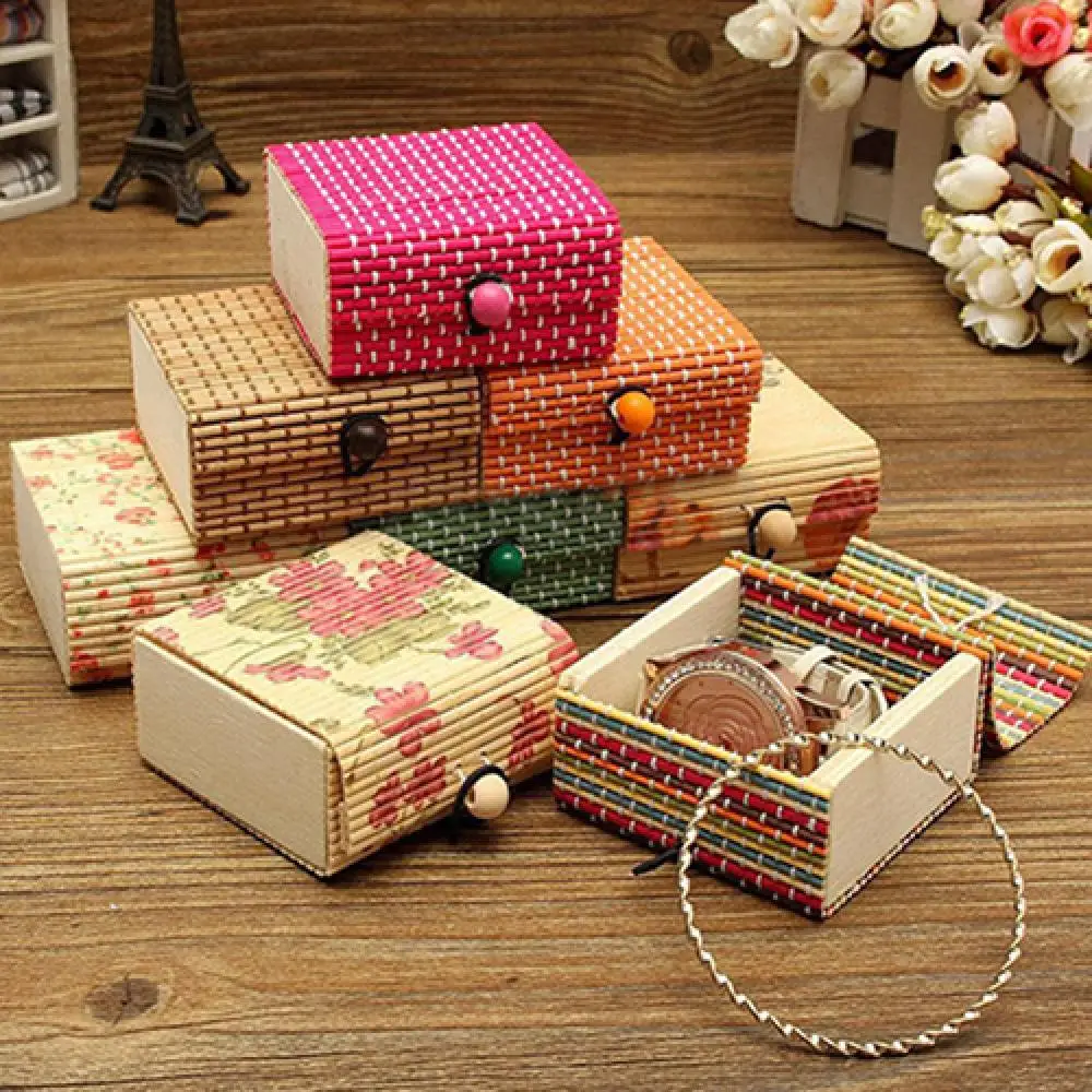 Bamboo Jewelry Box Flower Print Jewelry Organizer Wooden Case Jewelry Storage Boxes Holder Vintage Gift Packing Box Storage Box
Bamboo Jewelry Box Flower Print Jewelry Organizer Wooden Case Jewelry Storage Boxes Holder Vintage Gift Packing Box Storage Box