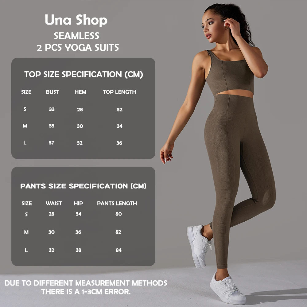 Una-Shop 2 Pcs Seamless Yoga Suits Fitness Quick Dry Sports Vest Set for Women Leggings Push Up Tights Gym Workout Sportswear
Una-Shop 2 Pcs Seamless Yoga Suits Fitness Quick Dry Sports Vest Set for Women Leggings Push Up Tights Gym Workout Sportswear