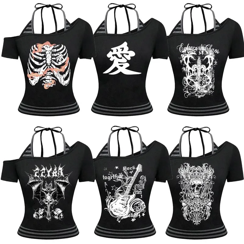 Y2K girl suspender camouflage fake two-piece design suspender vest casual retro fashion summer women's T-shirt
Y2K girl suspender camouflage fake two-piece design suspender vest casual retro fashion summer women's T-shirt