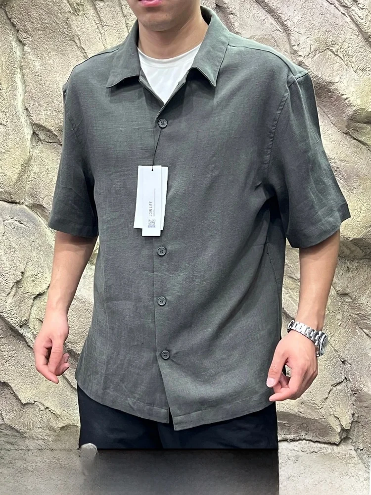 High-End Men's Short Sleeve Shirt Linen Blend Skin-friendly Breathable Summer Commuting Casual Style Pure Color Button Closure
High-End Men's Short Sleeve Shirt Linen Blend Skin-friendly Breathable Summer Commuting Casual Style Pure Color Button Closure