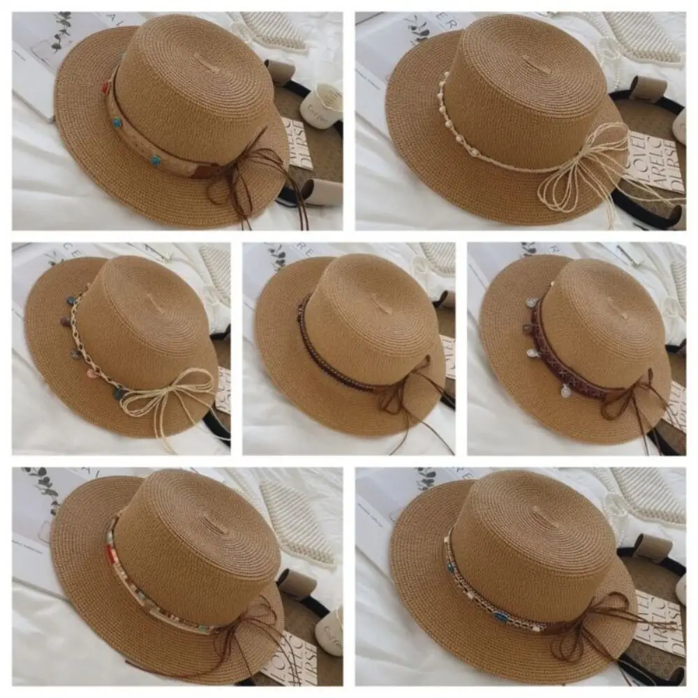 New Straw Sun Hat Flat Top UV Protection Beach Hat Portable Bohemia Style Sunscreen Straw Hat Summer
New Straw Sun Hat Flat Top UV Protection Beach Hat Portable Bohemia Style Sunscreen Straw Hat Summer