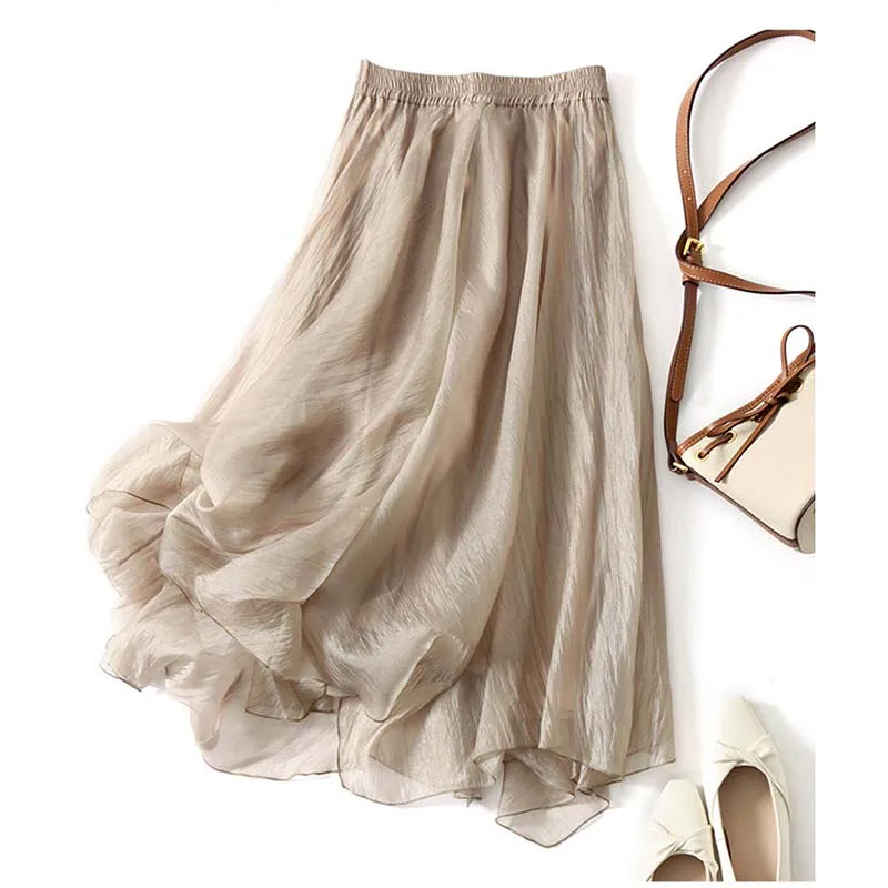 Chiffon A-Line Skirt Casual Pleated Maxi Skirt Summer Boho Long Skirts Harajuku Beach High Waist Skirts Woman Clothes
Chiffon A-Line Skirt Casual Pleated Maxi Skirt Summer Boho Long Skirts Harajuku Beach High Waist Skirts Woman Clothes