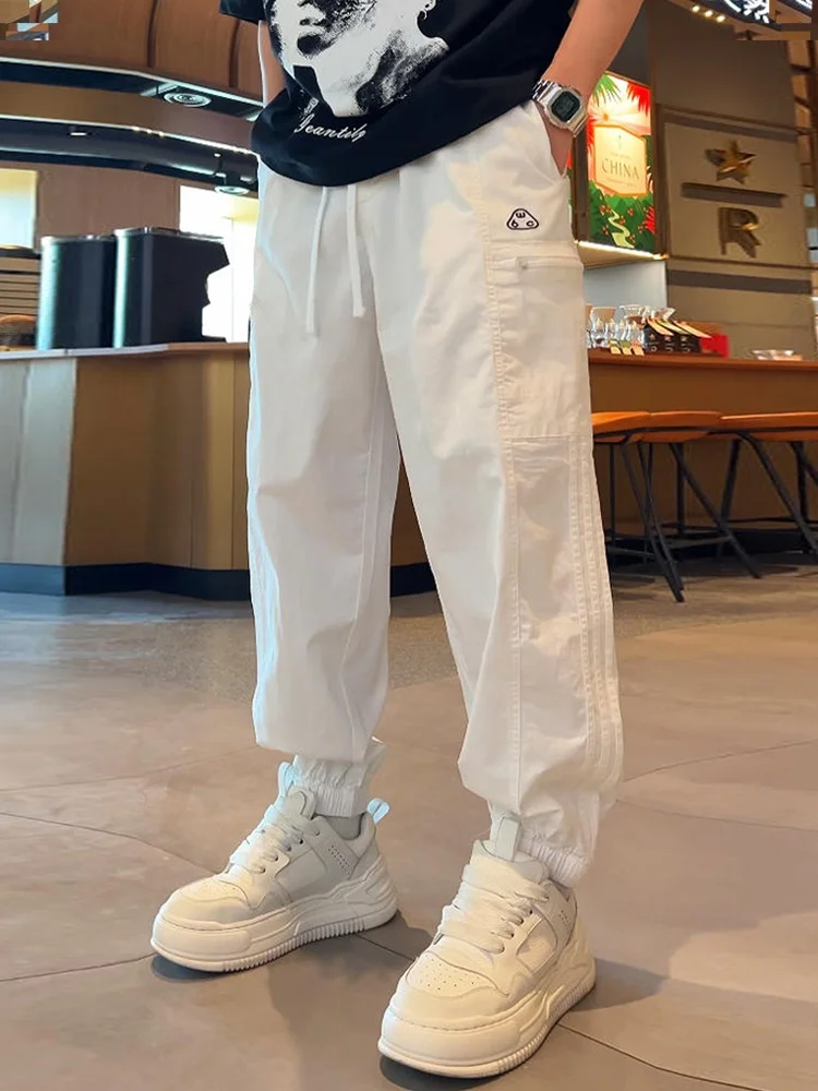 Men's Slim Fit Quick Dry Work Trousers Summer New Style Casual Loose Striped Cuffed Pants Sporty Versatile Harem Pants
Men's Slim Fit Quick Dry Work Trousers Summer New Style Casual Loose Striped Cuffed Pants Sporty Versatile Harem Pants
