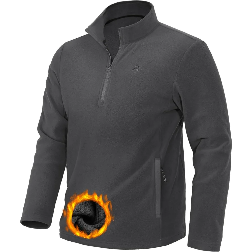 Pioneer Camp Mens Quarter Zip Pullover Fleece Sweater with Zipper Pocket Long Sleeve Sweatshirt Lightweight Thermal Jacket
Pioneer Camp Mens Quarter Zip Pullover Fleece Sweater with Zipper Pocket Long Sleeve Sweatshirt Lightweight Thermal Jacket