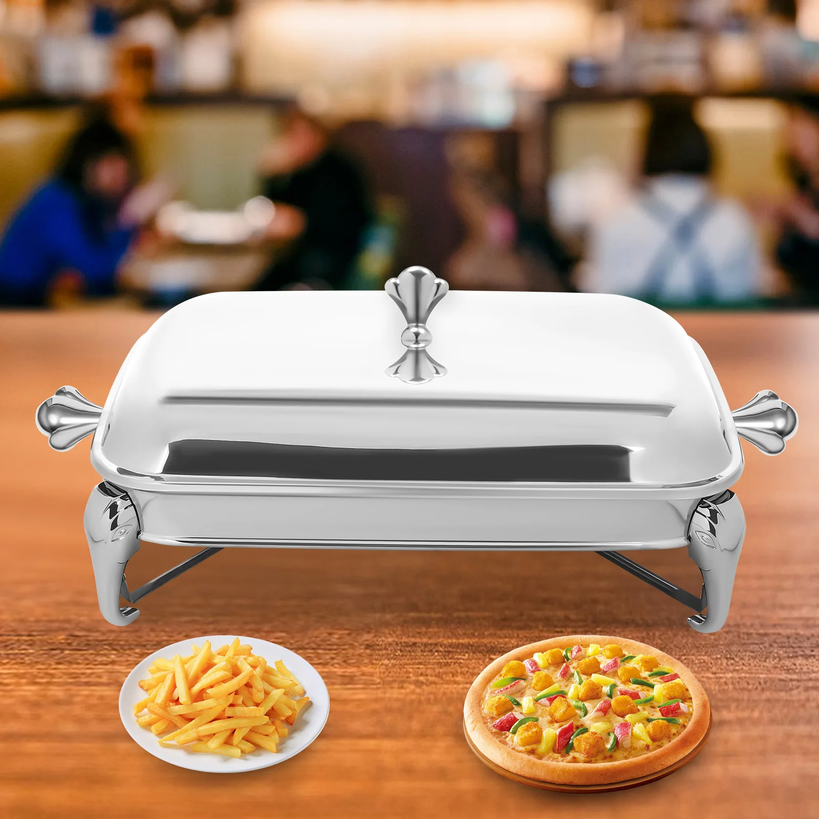 Chafing Dish Buffet Set Server Stainless Steel Oven Safe Glass Rectangle Warmer for Party Wedding 2.9L Keep Food Hot (Silver)
Chafing Dish Buffet Set Server Stainless Steel Oven Safe Glass Rectangle Warmer for Party Wedding 2.9L Keep Food Hot (Silver)