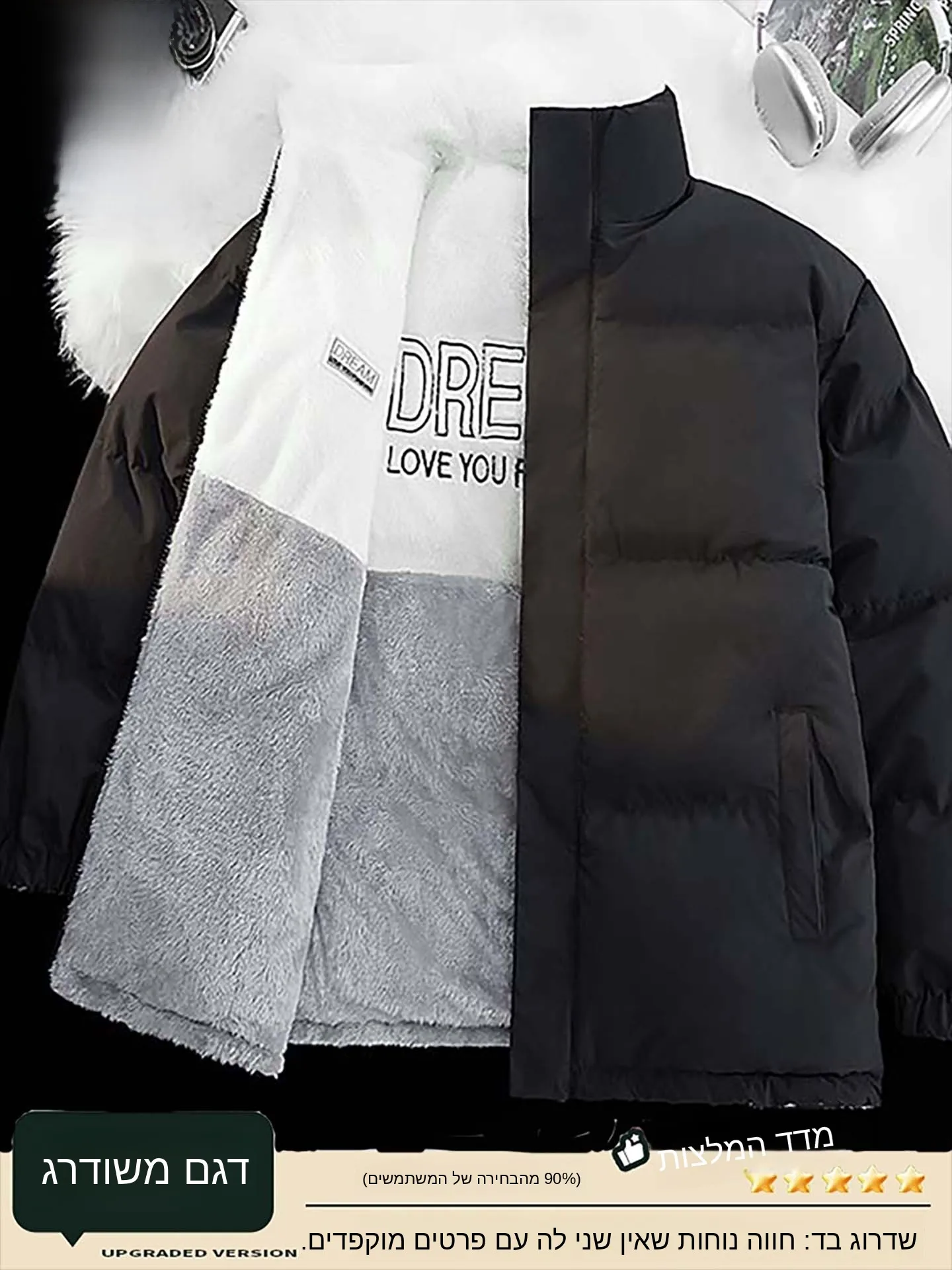 Nainiu Road Trendy Double-Sided Wear Cotton Jacket Thickened Warm Stand Collar Casual Outerwear for Men And Women
Nainiu Road Trendy Double-Sided Wear Cotton Jacket Thickened Warm Stand Collar Casual Outerwear for Men And Women