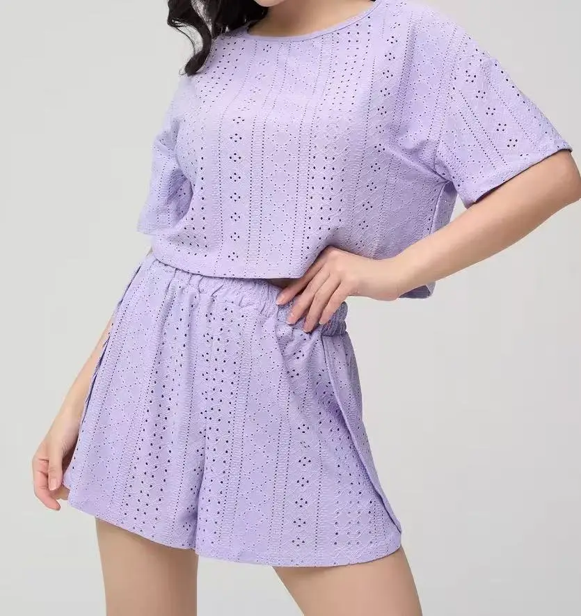 American-Style Summer New Arrivals Ladies' Short-Sleeved Casual Jacquard Shorts Pyjamas Loungewear Wearable-Outside Pyjama Set
American-Style Summer New Arrivals Ladies' Short-Sleeved Casual Jacquard Shorts Pyjamas Loungewear Wearable-Outside Pyjama Set