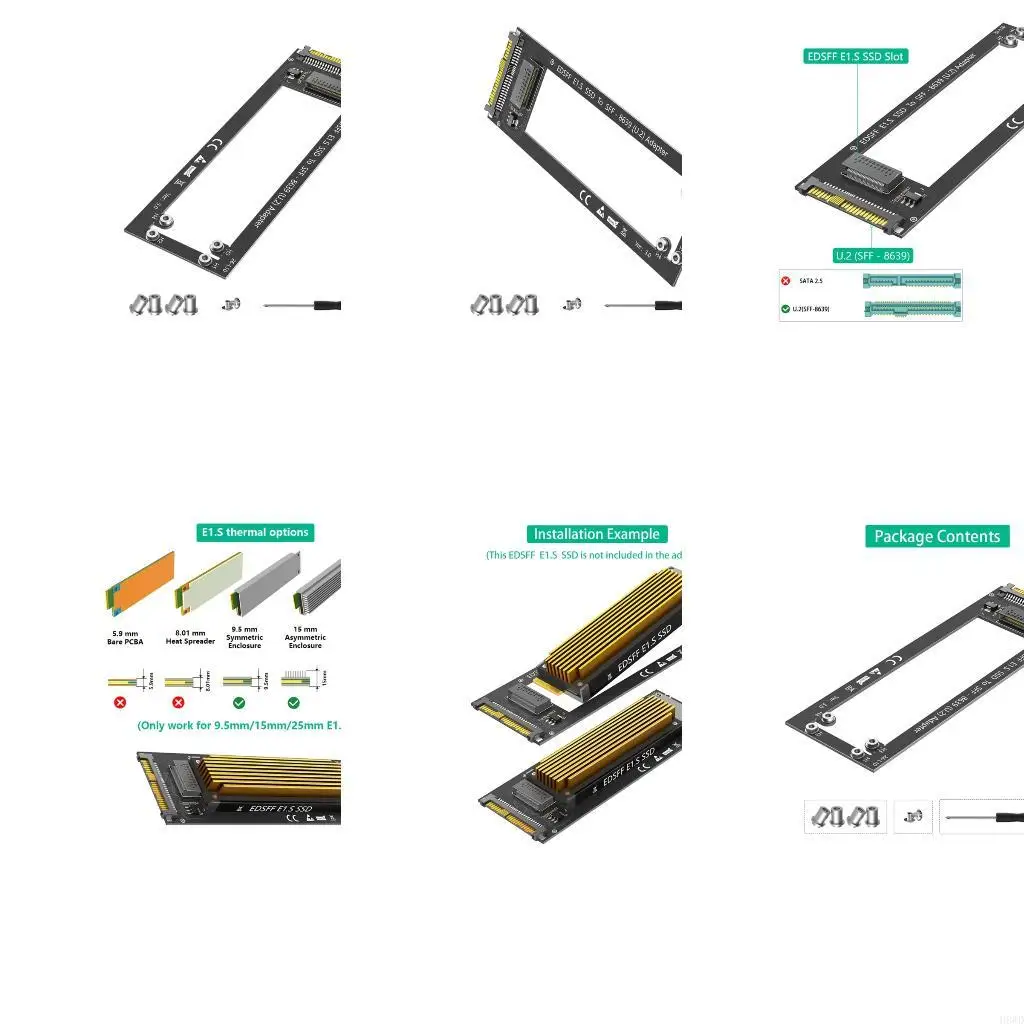 Карта адаптера E1.S Drive to U.2 SFF 8639 для энергонезависимой памяти PCIe серии P4511, серверного хранилища H8WD
Карта адаптера E1.S Drive to U.2 SFF 8639 для энергонезависимой памяти PCIe серии P4511, серверного хранилища H8WD