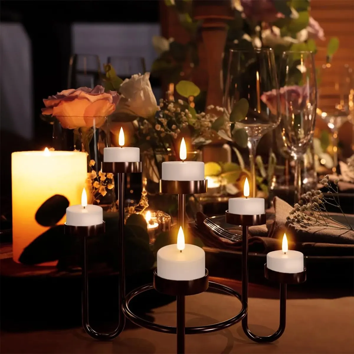 Ideal# Rechargeable Tea Lights Candles, 12 Pcs Rechargeable Candles with Remote Charging Base, LED Flameless Candles
Ideal# Rechargeable Tea Lights Candles, 12 Pcs Rechargeable Candles with Remote Charging Base, LED Flameless Candles