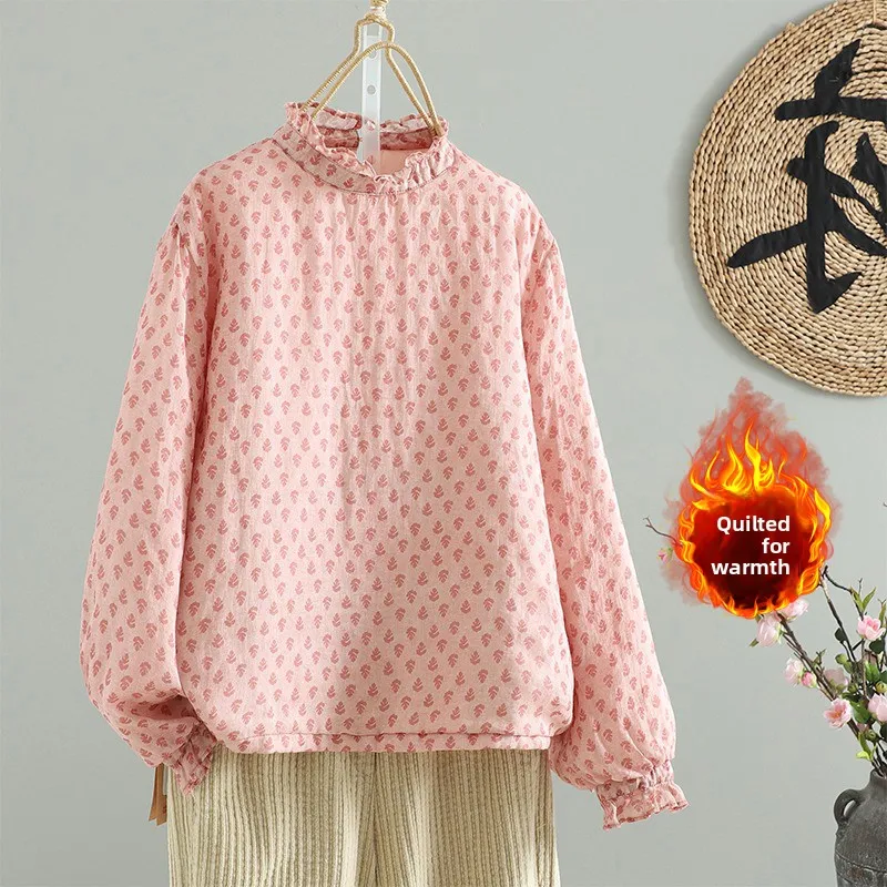 Тонкий хлопковый джет с принтом свободного цвета, воротником на пуговицах и молнией Ba для женщин больших размеров, теплый хлопковый топ
Тонкий хлопковый джет с принтом свободного цвета, воротником на пуговицах и молнией Ba для женщин больших размеров, теплый хлопковый топ