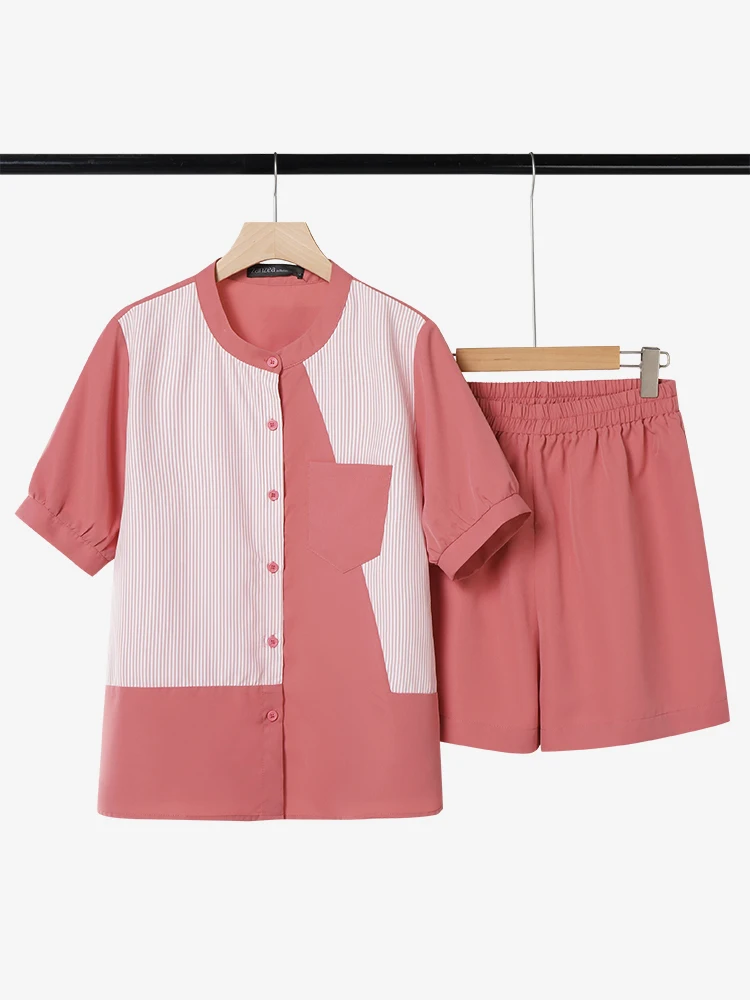 ZANZEA Women Striped Short Sets Elegant Patchwork 2pcs Fashion Short Sleeve Shirt Shorts 2025 Casual Summer Two-piece Outfits
ZANZEA Women Striped Short Sets Elegant Patchwork 2pcs Fashion Short Sleeve Shirt Shorts 2025 Casual Summer Two-piece Outfits