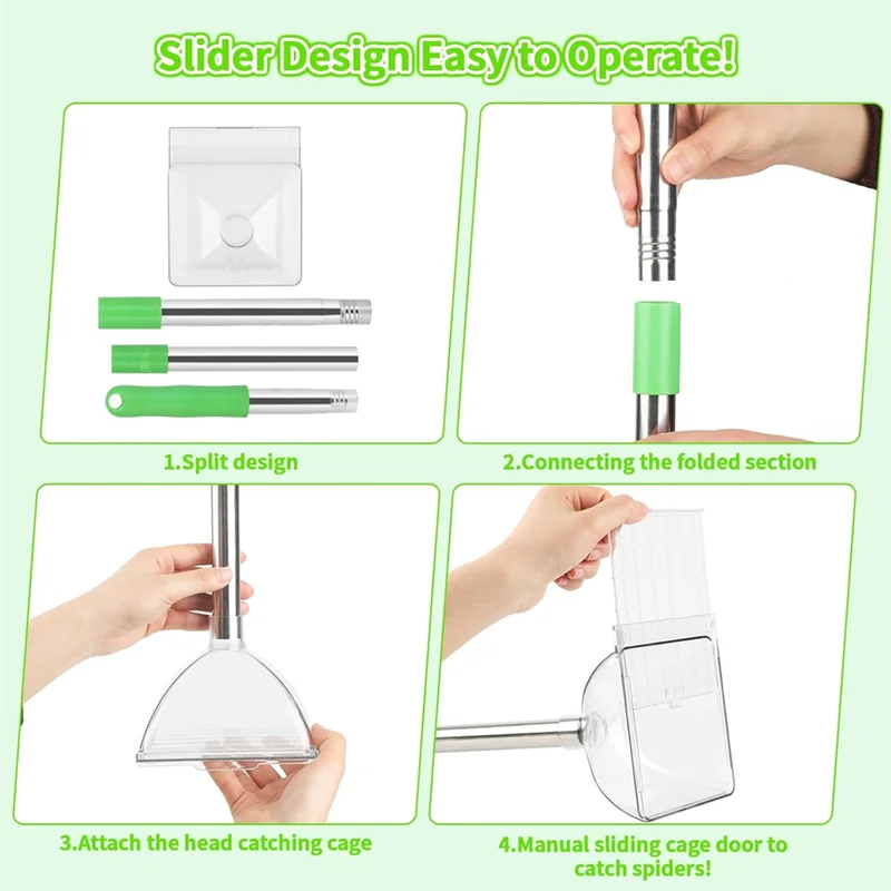 B08B-Spider And Insect Catcher - 32Inch Adjustable Long-Handled Spider Catcher And Release, Contactless Catch Insec
B08B-Spider And Insect Catcher - 32Inch Adjustable Long-Handled Spider Catcher And Release, Contactless Catch Insec