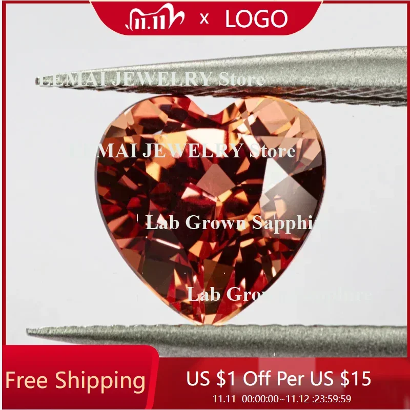 Lab Grown Sapphire Loose Stone Heart Shape Sunset Orange Color VVS1 Charms Beads for Jewelry Making Selectable AGL Certificate
Lab Grown Sapphire Loose Stone Heart Shape Sunset Orange Color VVS1 Charms Beads for Jewelry Making Selectable AGL Certificate