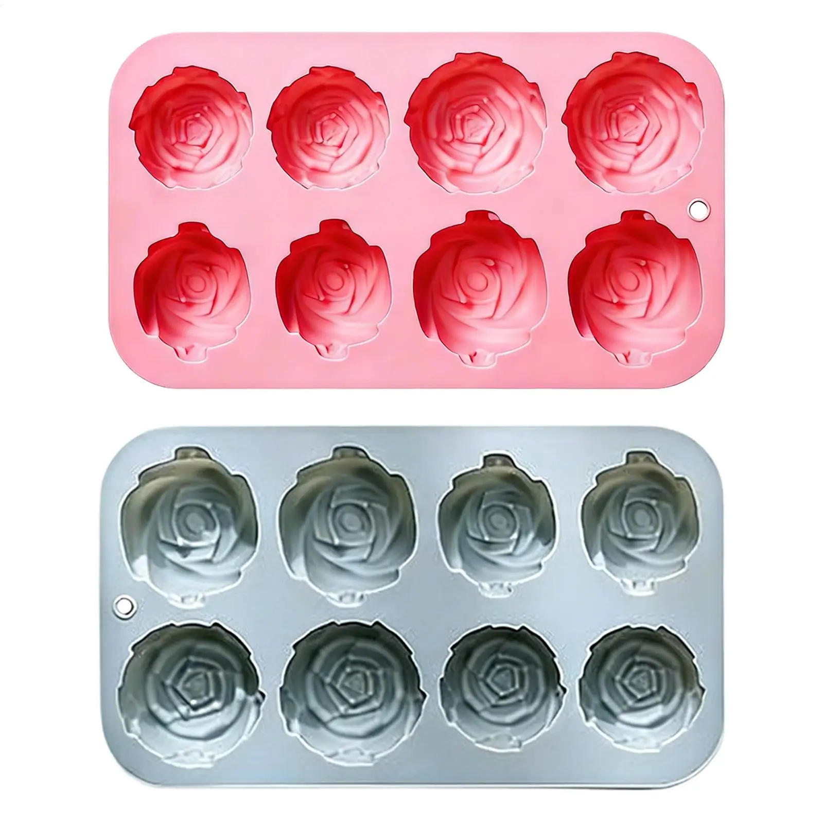 8 Holes Rose Flower Silicone Molds Handmade Soap Candle Silicone Mold DIY Cake Chocolate Baking Tools Ice Cubes Making Mould
8 Holes Rose Flower Silicone Molds Handmade Soap Candle Silicone Mold DIY Cake Chocolate Baking Tools Ice Cubes Making Mould