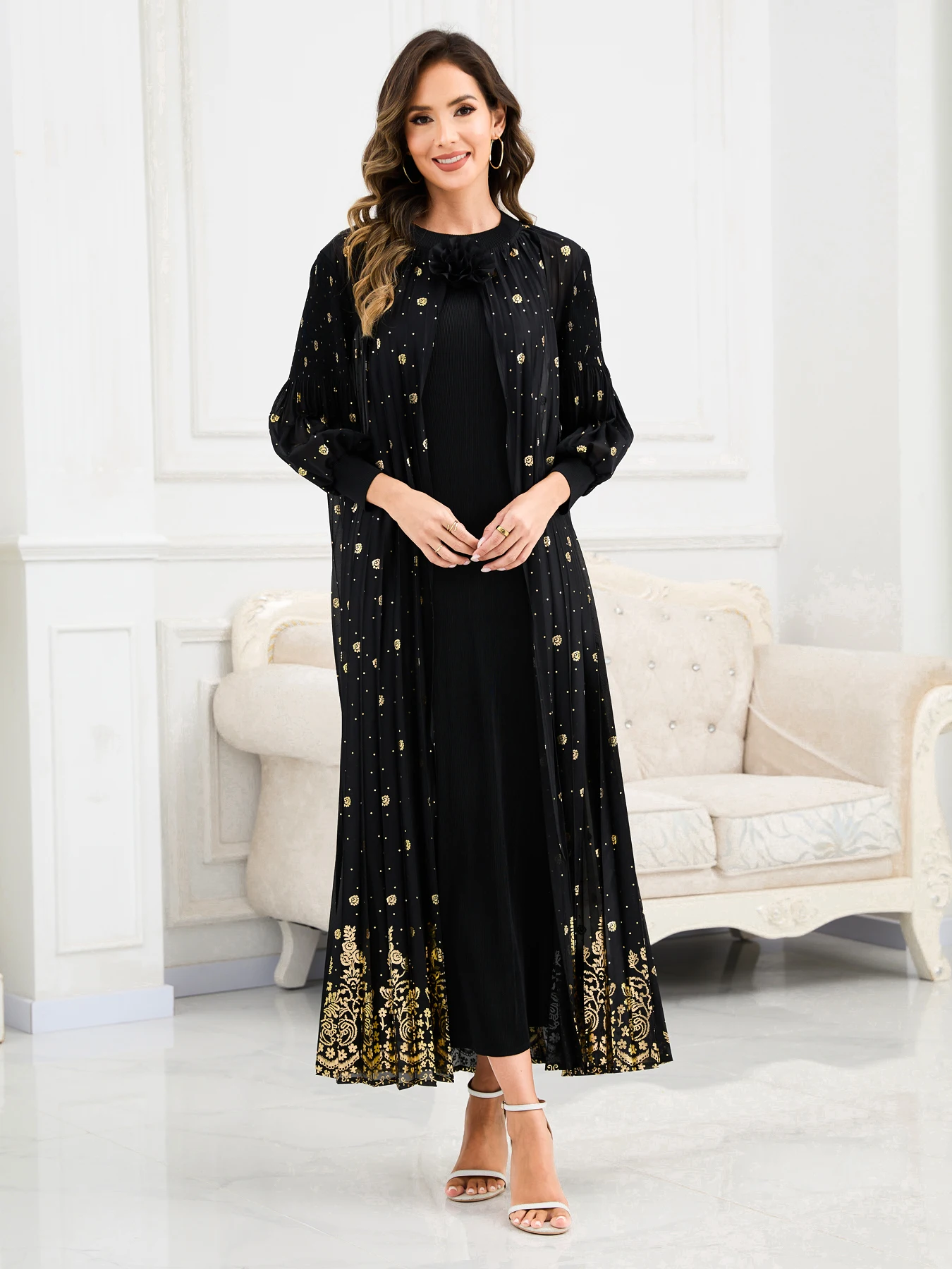 Plus Size Evening Dresses For Women Luxury Miyake Pleated 2 Pieces Set Elegant Party Gowns Female Long Sleeve Dress Eid Clothing
Plus Size Evening Dresses For Women Luxury Miyake Pleated 2 Pieces Set Elegant Party Gowns Female Long Sleeve Dress Eid Clothing