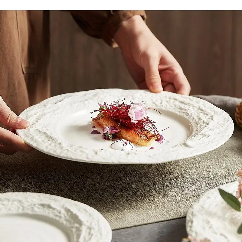 White Ceramic Dinner Plate Household Steak Spaghetti Dish Sushi Fish Dishes Dim Sum Dessert Tray Salad Plates
White Ceramic Dinner Plate Household Steak Spaghetti Dish Sushi Fish Dishes Dim Sum Dessert Tray Salad Plates