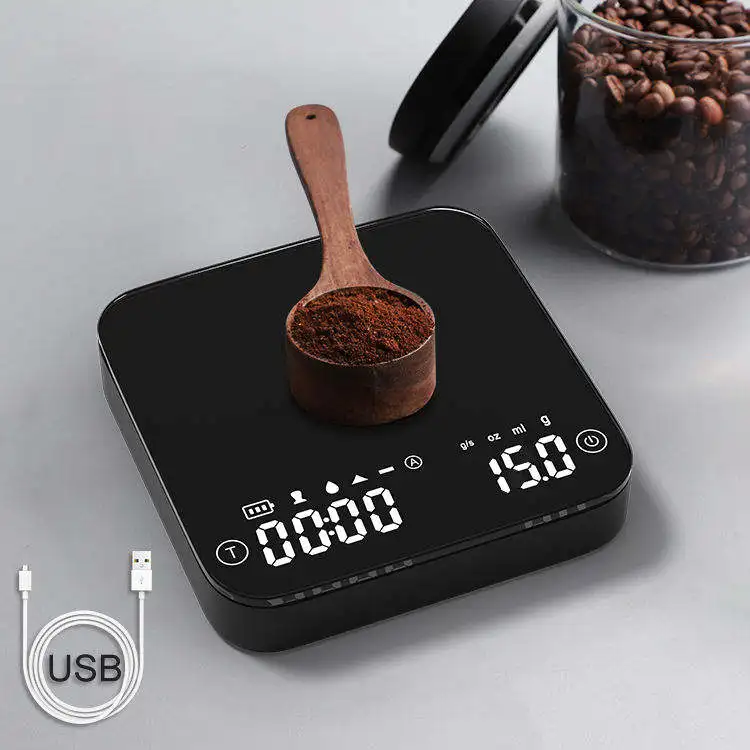 USB Rechargeable 2000g Espresso Digital Coffee Scale Mini Eco-Friendly 0.1g Precision Timer Battery Tare Function
USB Rechargeable 2000g Espresso Digital Coffee Scale Mini Eco-Friendly 0.1g Precision Timer Battery Tare Function