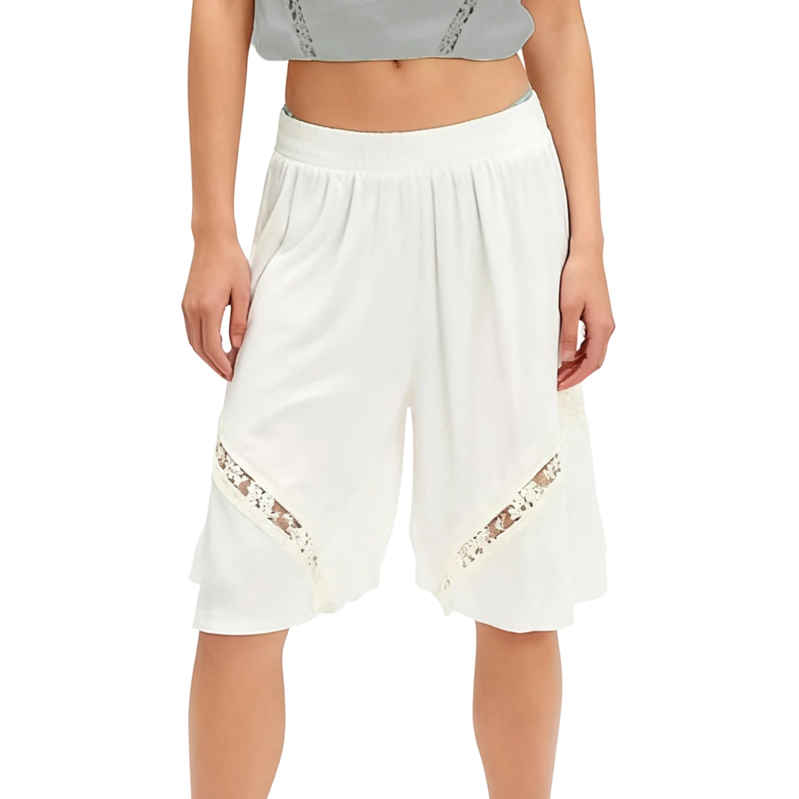 Lace Trim Shorts for Women Summer Casual Wear Knee Length Shorts for Outdoor Beach Seaside
Lace Trim Shorts for Women Summer Casual Wear Knee Length Shorts for Outdoor Beach Seaside