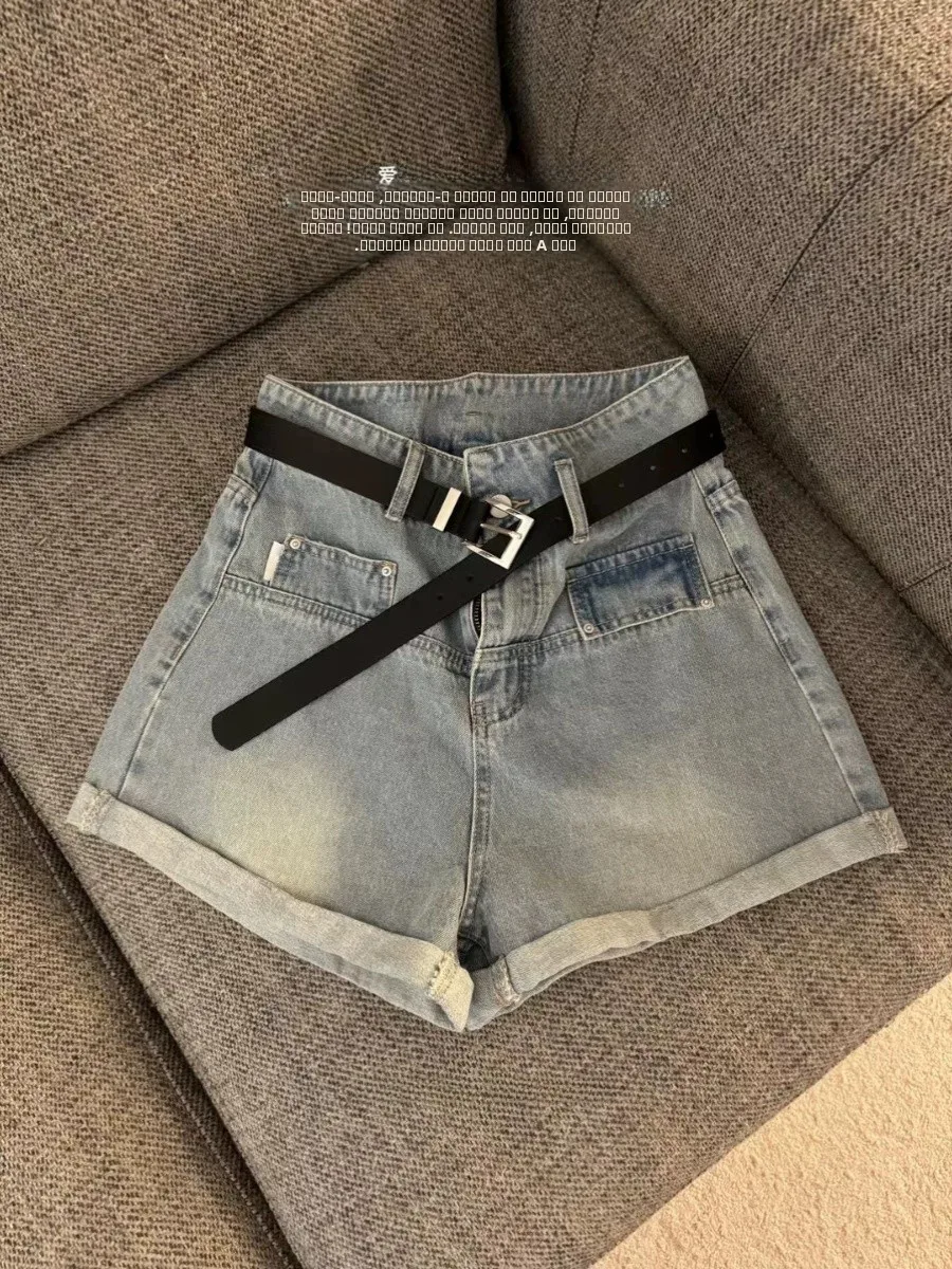 High Waist Denim orts Women's Summer Thin A-Line ature Cuffed Hot Pants CHICYAN Deep Color Jeans ort Length
High Waist Denim orts Women's Summer Thin A-Line ature Cuffed Hot Pants CHICYAN Deep Color Jeans ort Length