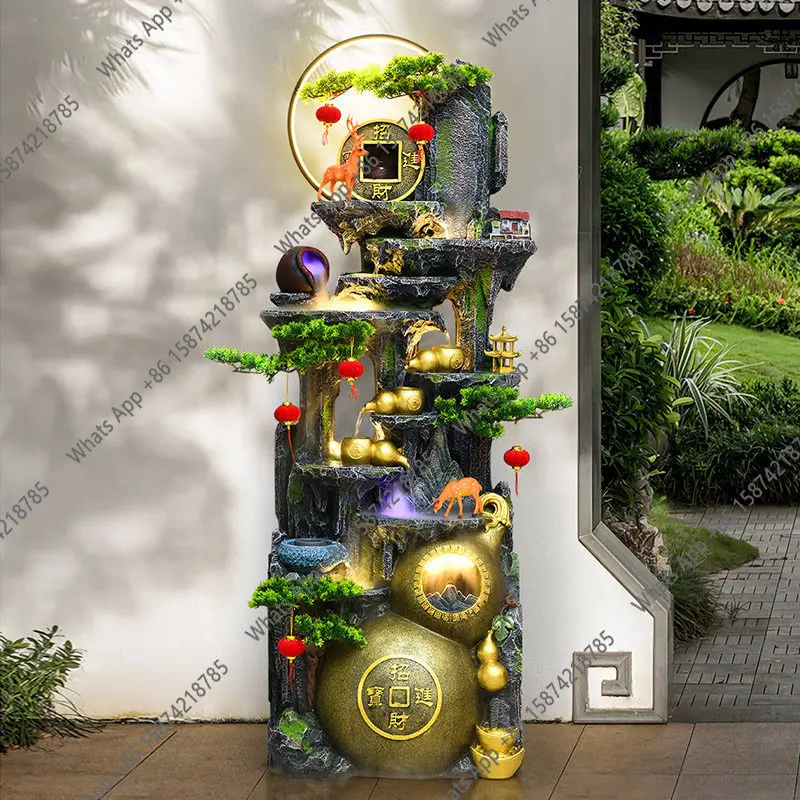 Chinese-style flowing water ornament floor-to-ceiling landscaping decoration courtyard outdoor circulating water indoor
Chinese-style flowing water ornament floor-to-ceiling landscaping decoration courtyard outdoor circulating water indoor