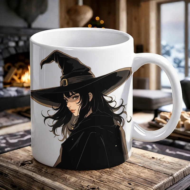1PCS Cool Witch Silhouette Ceramic Cup, Coffee Cup, Milk Cup, Office Tea Cup, Drinking Cup, Fade-Resistant, Gift for Friends
1PCS Cool Witch Silhouette Ceramic Cup, Coffee Cup, Milk Cup, Office Tea Cup, Drinking Cup, Fade-Resistant, Gift for Friends