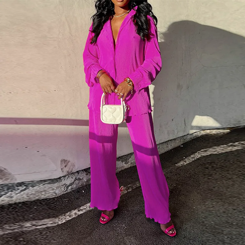 Y2K INS Clothes Fashion Long Sleeve Button Shirt Top Wide Leg Pants Tracksuit Loose Outfits Autumn Women Elegant Two Piece Set
Y2K INS Clothes Fashion Long Sleeve Button Shirt Top Wide Leg Pants Tracksuit Loose Outfits Autumn Women Elegant Two Piece Set
