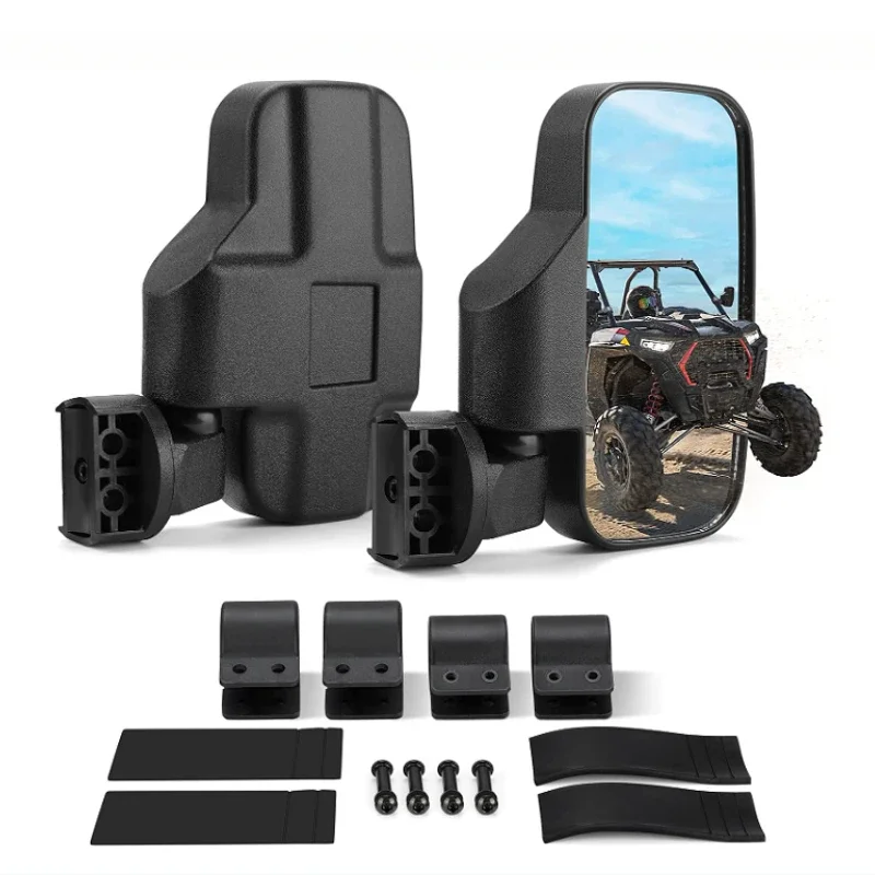 UTV Side Mirrors Fits 1.6"-2" Roll Cage Adjustable Wide Rear Clear View Mule Mirrors for Polaris RZR Kawasaki Kubota Yamaha
UTV Side Mirrors Fits 1.6"-2" Roll Cage Adjustable Wide Rear Clear View Mule Mirrors for Polaris RZR Kawasaki Kubota Yamaha