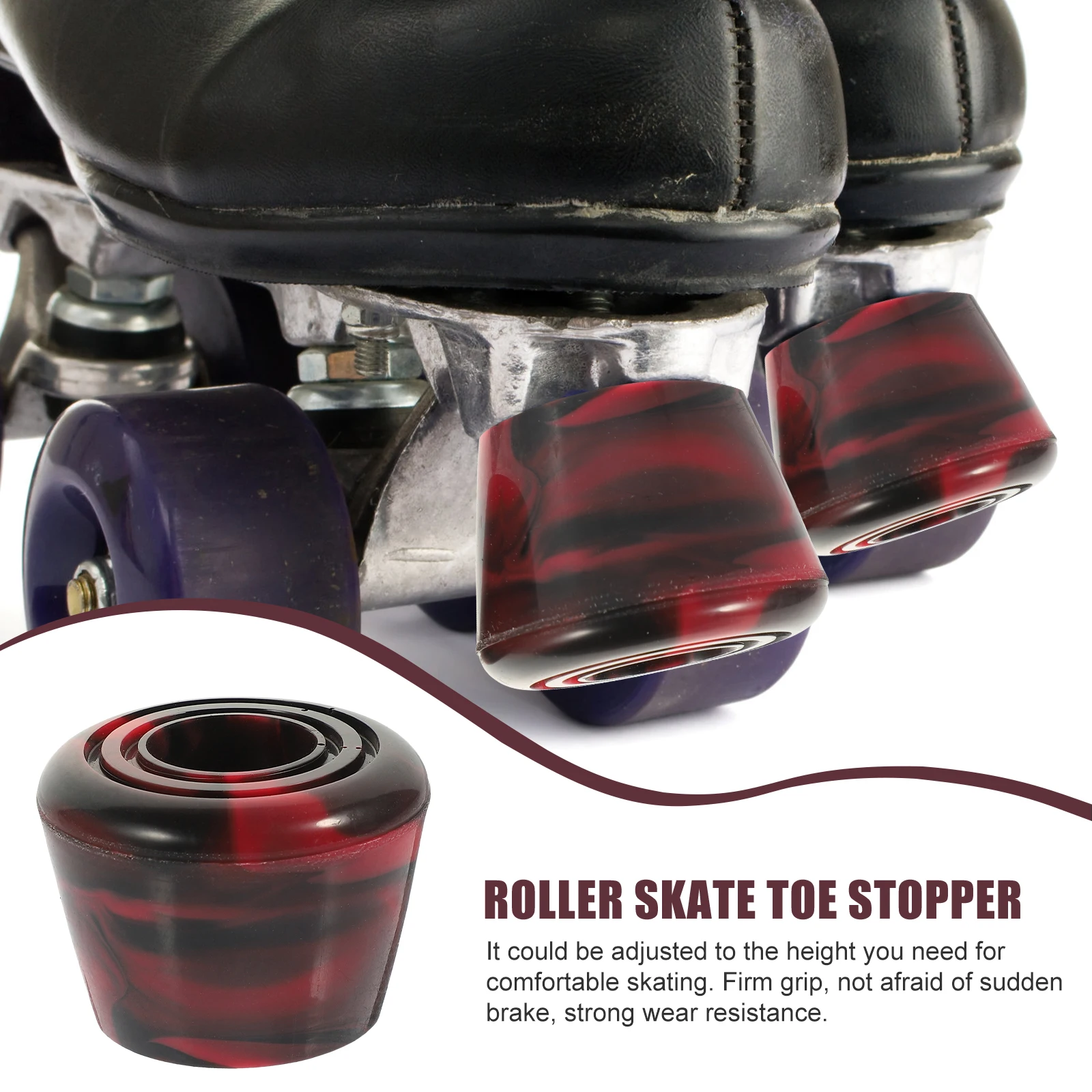 Wear-resistant Skate Stoppers Toe Stops Roller Skates Brakes Plug PU Material Adjustable Height Stable Performance Easy
Wear-resistant Skate Stoppers Toe Stops Roller Skates Brakes Plug PU Material Adjustable Height Stable Performance Easy