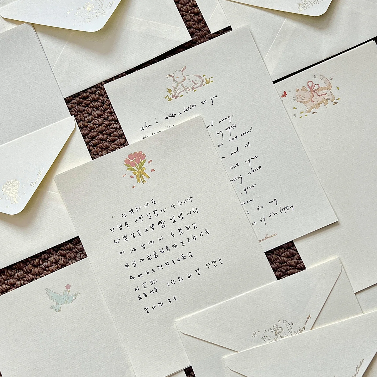 Morning Rain Romantic Handwritten Letter Paper Set with High-End Gold Stamping Birthday Greeting Card Handwritten Letter for Couples to Send to Boyfriend/Girlfriend
Morning Rain Romantic Handwritten Letter Paper Set with High-End Gold Stamping Birthday Greeting Card Handwritten Letter for Couples to Send to Boyfriend/Girlfriend