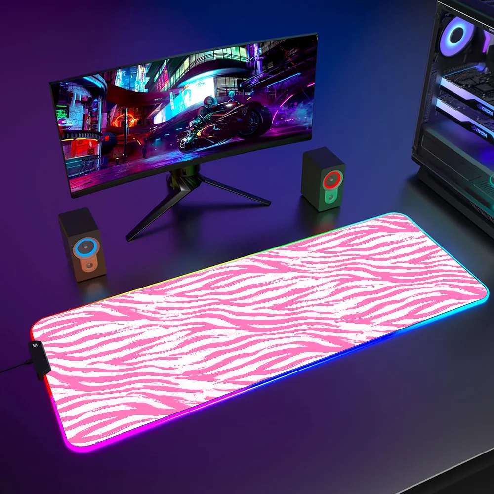 Large Mouse Pad Xxl Backlit LED Mause Pad Gamer Zebra Stripes RGB Gaming Mouse Mat Deskmat Laptop Accessories Mousepad Mats Pc
Large Mouse Pad Xxl Backlit LED Mause Pad Gamer Zebra Stripes RGB Gaming Mouse Mat Deskmat Laptop Accessories Mousepad Mats Pc