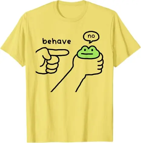 Women Clothing Dishonest Frog Funny Frog Behave Women T-Shirt Cute Frog Comics Aesthetic Clothes Sarcastic Joke Tee
Women Clothing Dishonest Frog Funny Frog Behave Women T-Shirt Cute Frog Comics Aesthetic Clothes Sarcastic Joke Tee