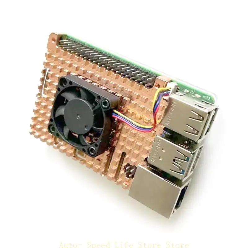 02DA Copper Heat Sink with PWM Fan Efficient Heat Dissipation Optional For Pi5 Board
02DA Copper Heat Sink with PWM Fan Efficient Heat Dissipation Optional For Pi5 Board