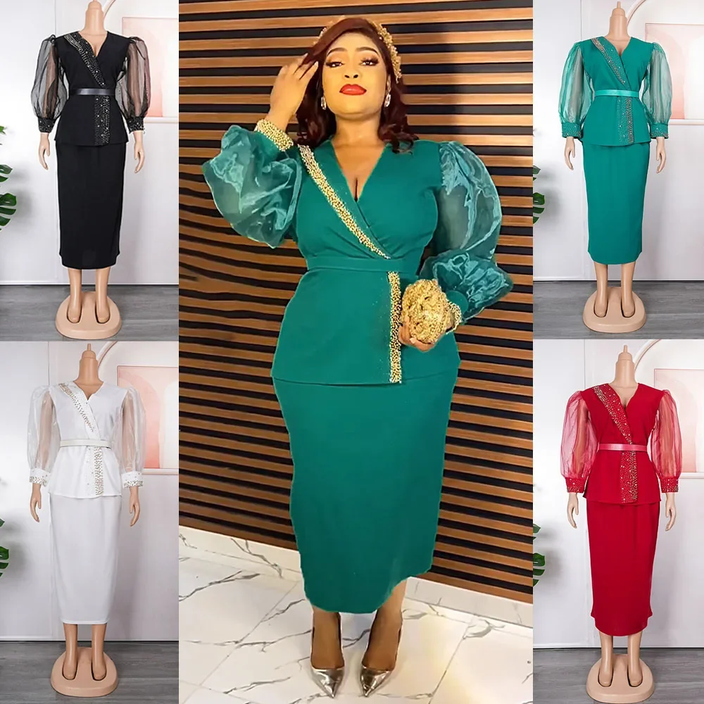 2 Pieces Set Africa Clothes Dashiki African Skirts And Top for Women Ankara Wedding Gown Outfits 2024 Plus Size Lady Party Dress
2 Pieces Set Africa Clothes Dashiki African Skirts And Top for Women Ankara Wedding Gown Outfits 2024 Plus Size Lady Party Dress