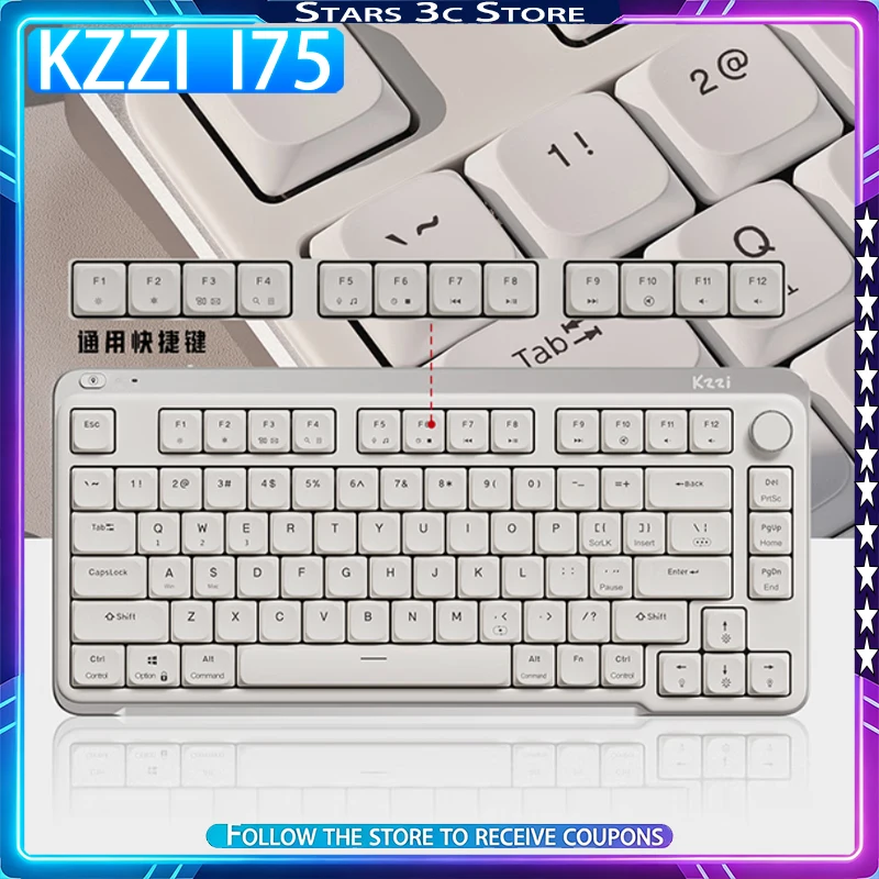 KZZI I75 Youth Edition Mechanical Keyboard Wireless Tri Mode Low Axis Portable Office Long Endurance Business Office Keyboard
KZZI I75 Youth Edition Mechanical Keyboard Wireless Tri Mode Low Axis Portable Office Long Endurance Business Office Keyboard
