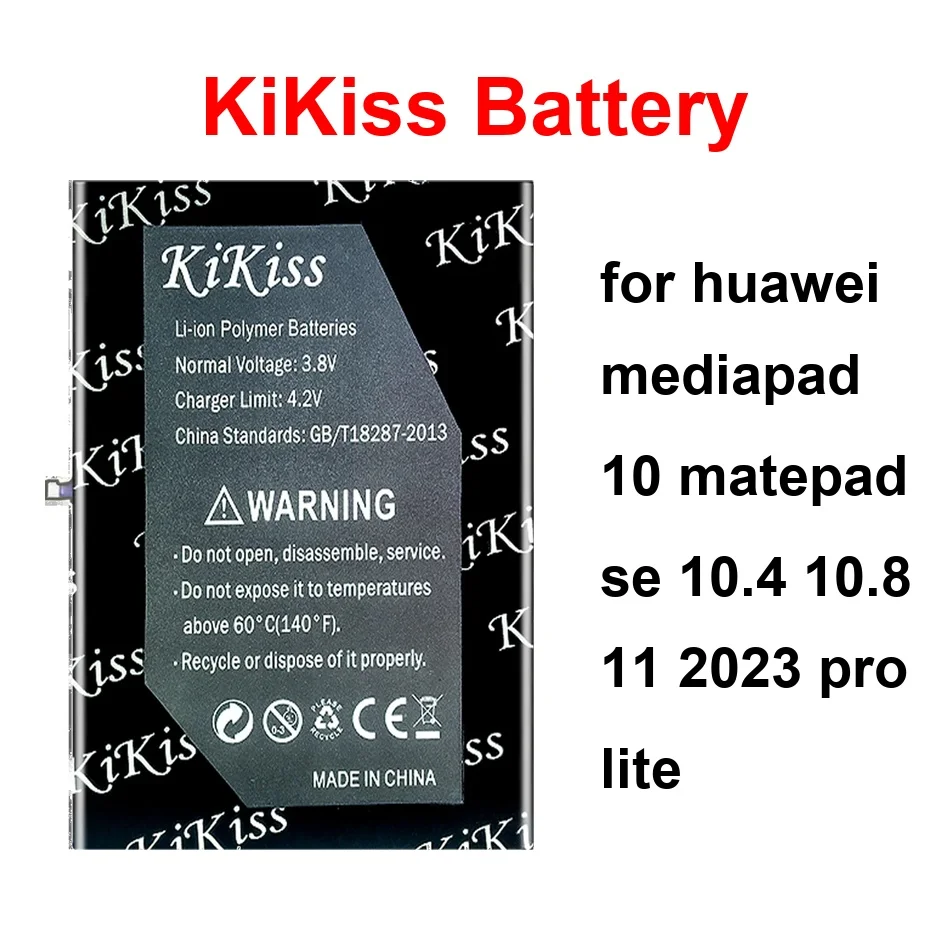 8100-8400Mah For Huawei Mediapad 10 Matepad SE 10.4 10.8 11 2023 Pro Lite Battery HB27G3B1EGW-12 HB26D8C8ECW-12 Hb2994i8ecw
8100-8400Mah For Huawei Mediapad 10 Matepad SE 10.4 10.8 11 2023 Pro Lite Battery HB27G3B1EGW-12 HB26D8C8ECW-12 Hb2994i8ecw