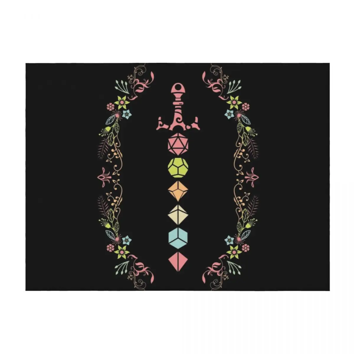 Floral Polyhedral Dice Set Sword Throw Blanket warm winter christmas gifts Kid'S Shaggy Blankets
Floral Polyhedral Dice Set Sword Throw Blanket warm winter christmas gifts Kid'S Shaggy Blankets
