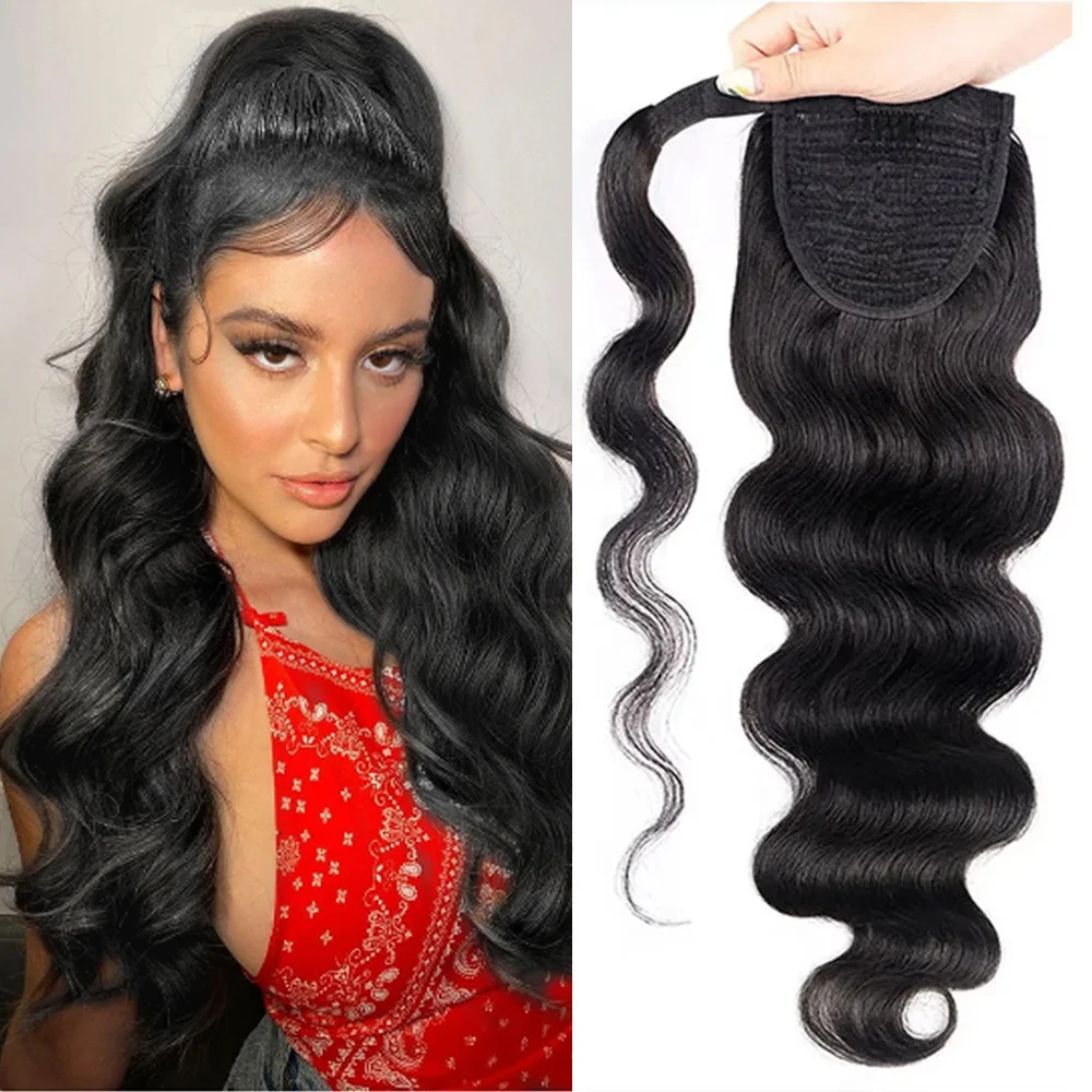 Body Wave Human Hair Ponytail 18 Inch Wrap Around Magic Paste 100% Brazilian Virgin Hair Ponytail for Black Women Natural Color
Body Wave Human Hair Ponytail 18 Inch Wrap Around Magic Paste 100% Brazilian Virgin Hair Ponytail for Black Women Natural Color