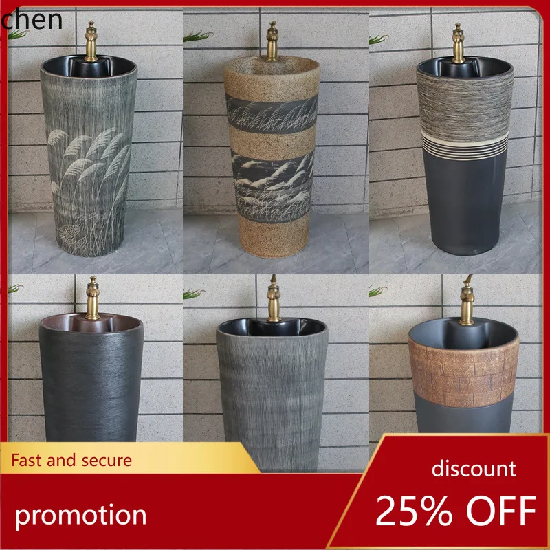 CZ Ceramic Pedestal Wash Basin Small Space Balcony Outdoor Wash Basin Integrated Pedestal Basin Floor Standing Antique Style
CZ Ceramic Pedestal Wash Basin Small Space Balcony Outdoor Wash Basin Integrated Pedestal Basin Floor Standing Antique Style