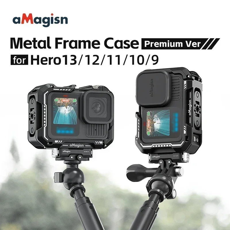 Aluminum Alloy Housing Cage Premium Edition Metal Rabbit Cage for GoPro Hero 13 12 11 10 9 Camera Protective Frame Accessories
Aluminum Alloy Housing Cage Premium Edition Metal Rabbit Cage for GoPro Hero 13 12 11 10 9 Camera Protective Frame Accessories