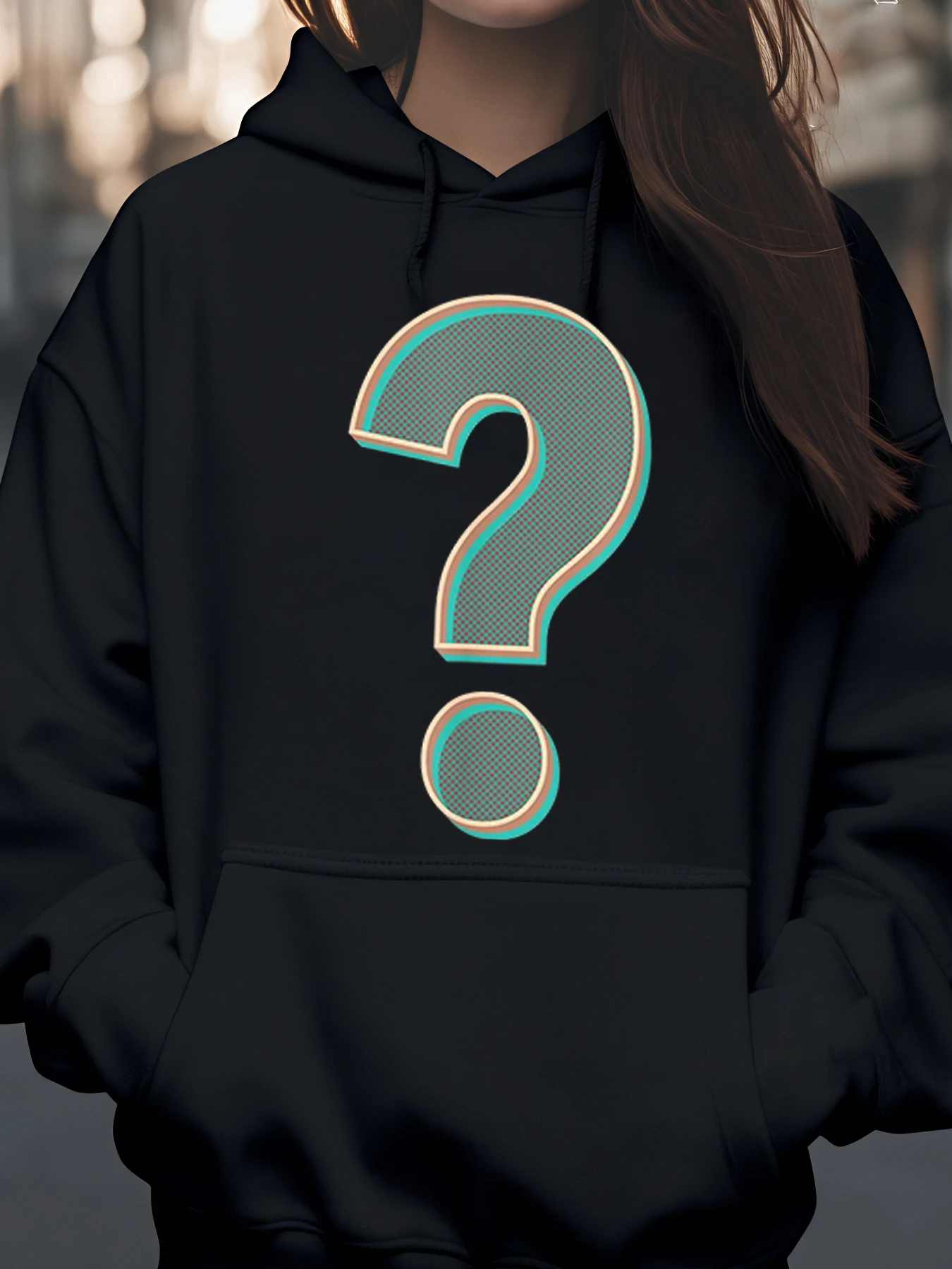 Толстовка с принтом вопросительного знака, костюм на Хэллоуин, повседневная одежда для женщин
Толстовка с принтом вопросительного знака, костюм на Хэллоуин, повседневная одежда для женщин