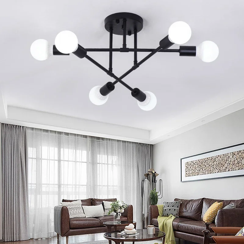 Modern Sputnik LED Chandelier Nordic Black White Golden Ceiling Lamp for Bedroom Dining Room Home Decor Lighting Fixture E27
Modern Sputnik LED Chandelier Nordic Black White Golden Ceiling Lamp for Bedroom Dining Room Home Decor Lighting Fixture E27