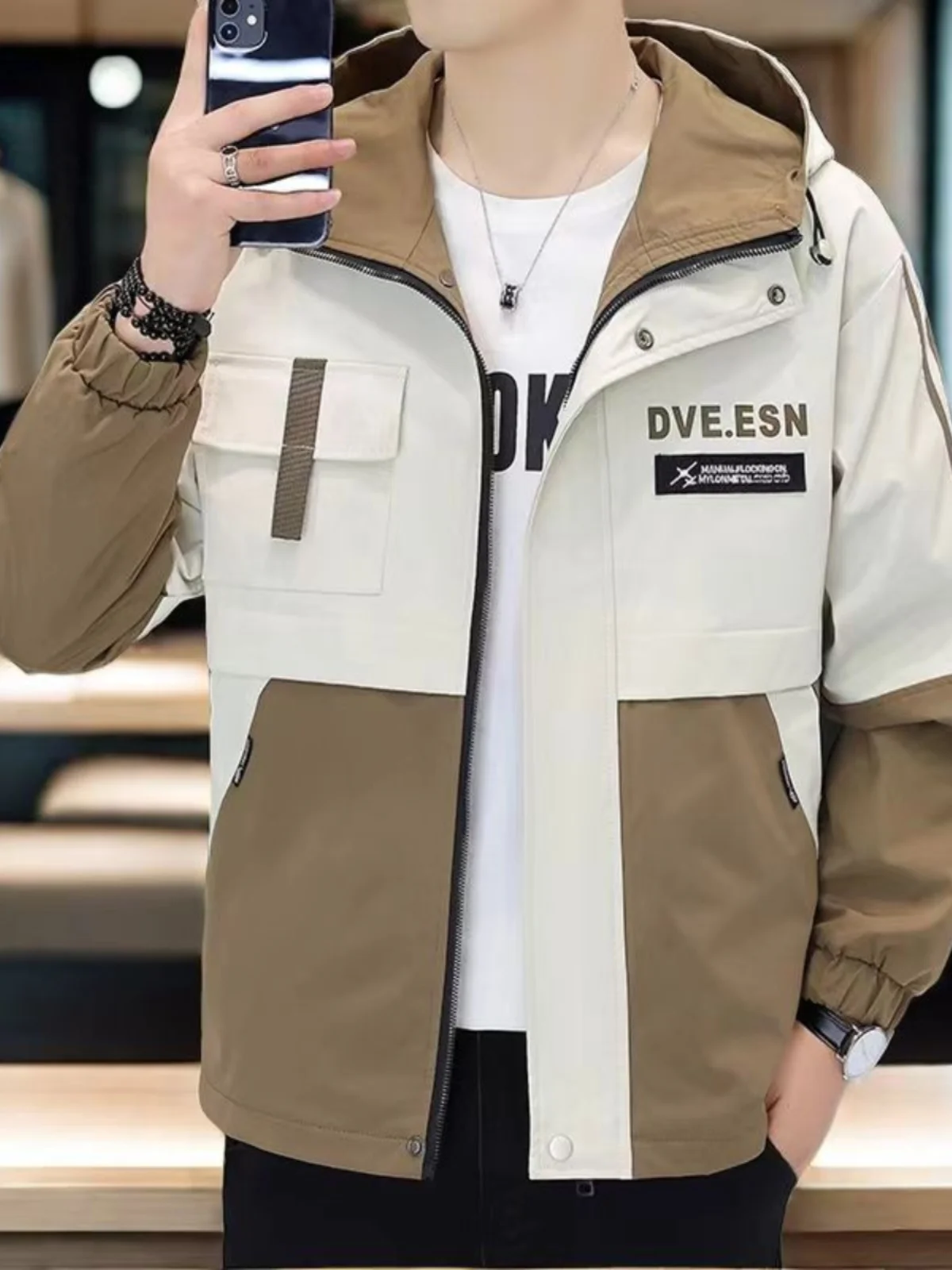Teenage Boy's Casual Fce-Lined Jaet Loose Fit Sli Outerwear Lightweight Spring Autumn Polyester Fiber Hooded Coat
Teenage Boy's Casual Fce-Lined Jaet Loose Fit Sli Outerwear Lightweight Spring Autumn Polyester Fiber Hooded Coat