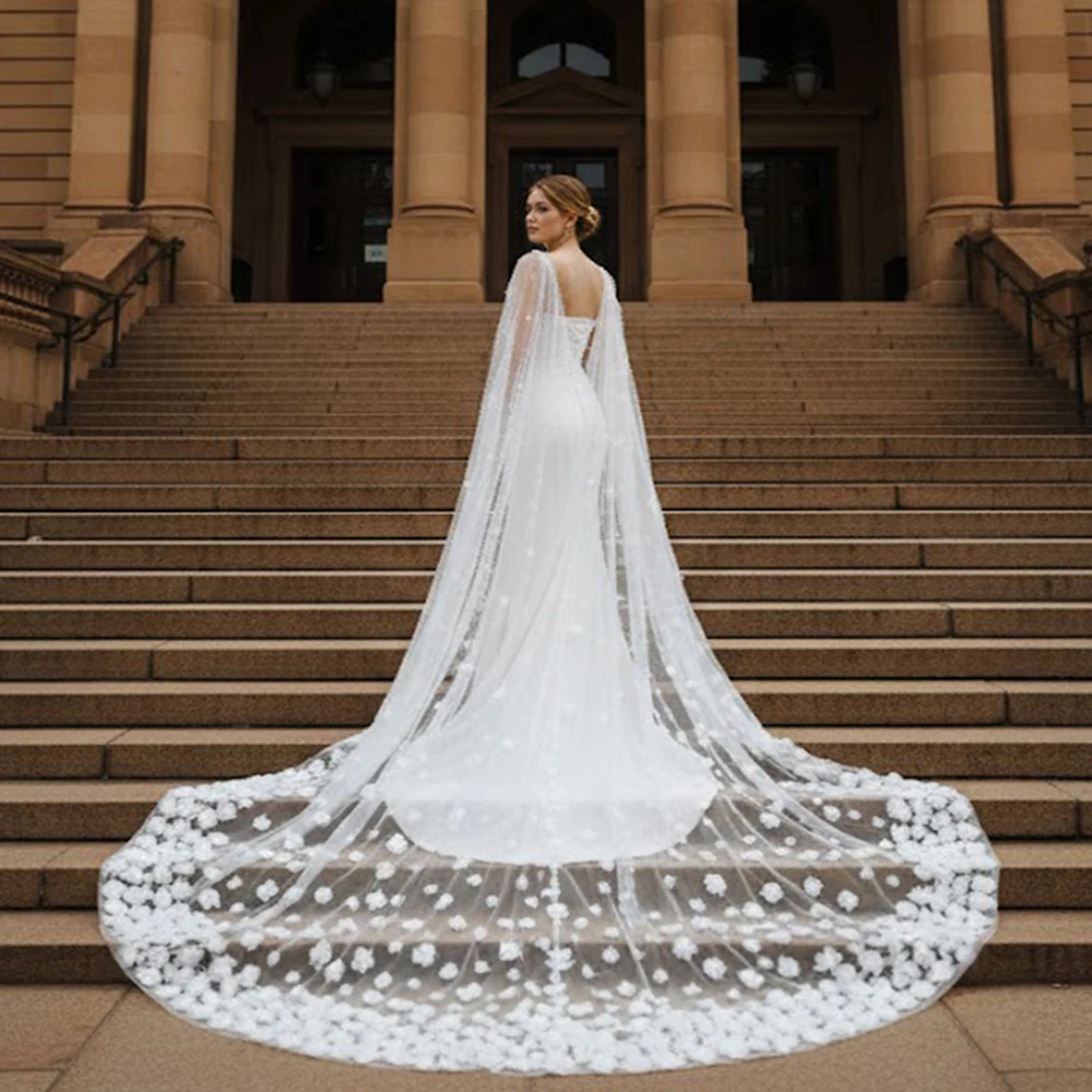 300cm luxury palace soft tulle 3d flower romantic gorgeous elegant train cathedral bride wedding wrap cape cloak VPG21
300cm luxury palace soft tulle 3d flower romantic gorgeous elegant train cathedral bride wedding wrap cape cloak VPG21