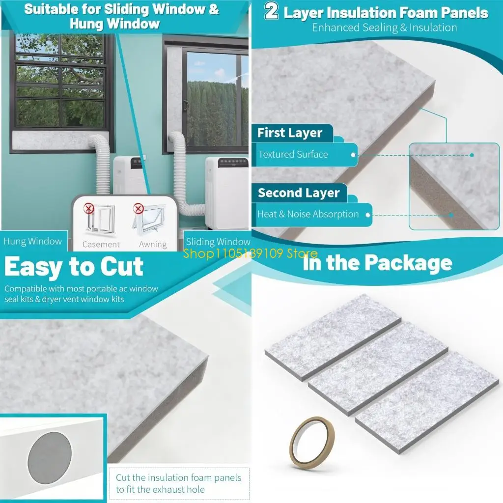 P5ED Double Layer Insulated Sheet Set Of 3 For Window Cooling Units And Equipment Outlet Covers
P5ED Double Layer Insulated Sheet Set Of 3 For Window Cooling Units And Equipment Outlet Covers