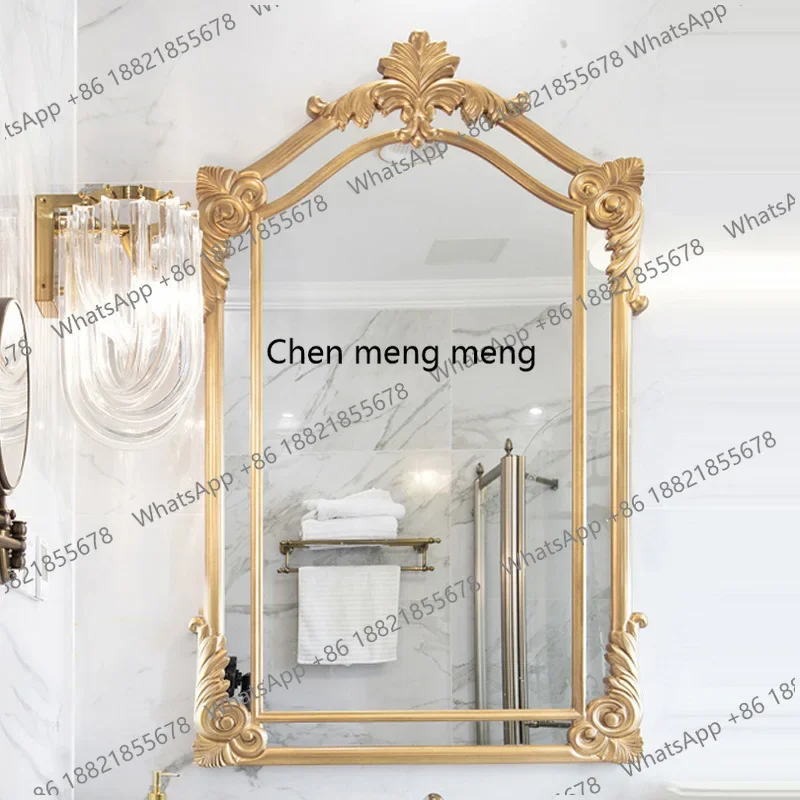 R European vanity mirror retro, decorative wall-mounted bedroom wall-mounted, bathroom carved bathroom mirror
R European vanity mirror retro, decorative wall-mounted bedroom wall-mounted, bathroom carved bathroom mirror
